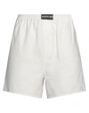 Marine Serre White Patch Shorts In White