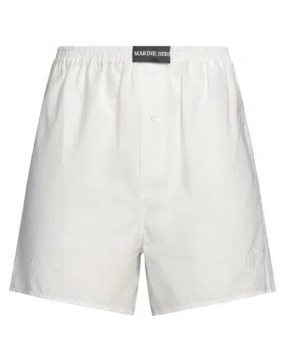 Marine Serre White Patch Shorts In Wh10 White