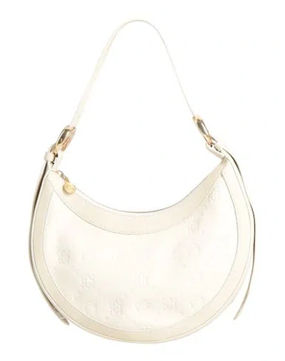 Marine Serre Woman Shoulder Bag Ivory Size - Soft Leather In White