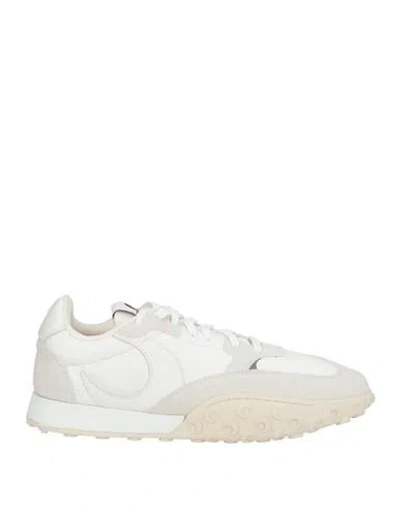 Marine Serre Woman Sneakers White Size 9 Leather, Textile Fibers