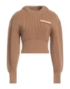 Marine Serre Woman Sweater Camel Size S Merino Wool