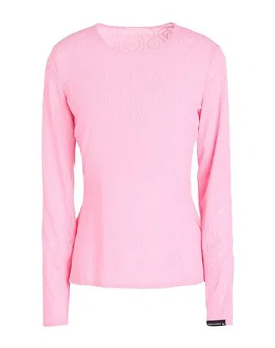Marine Serre Woman T-shirt Pink Size M Polyamide, Elastane