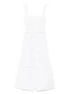 Marine Serre Regenerated Midi Dress In Bianco