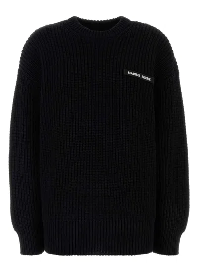 MARINE SERRE WOMEN'S COTTON OVERSIZE SWEATER