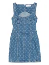 Marine Serre Moon Laser Denim Bustier Dress