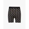Marine Serre Moon Printed Jersey Biker Shorts In It99 Inverse Tan