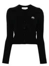 Marine Serre Core Knit Cardigan In Black