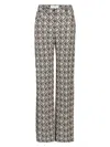 Marine Serre Moon Diamant-print Tailored Trousers In Black
