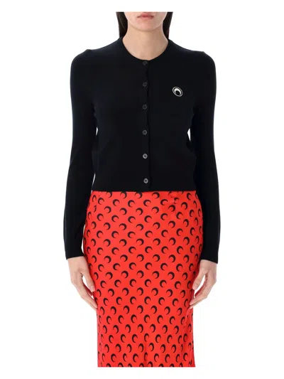 MARINE SERRE WOMEN'S MOON LOGO KNIT CARDIGAN