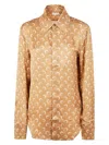 Marine Serre Moon Satin Button Down Shirt Clothing