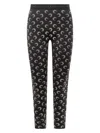 Marine Serre Black Crescent Moon-embellished Leggings
