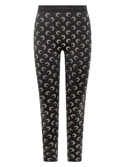 MARINE SERRE WOMEN'S MOON STRASS LEGGINGS