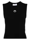 Marine Serre Black Moon Logo Vest In Black