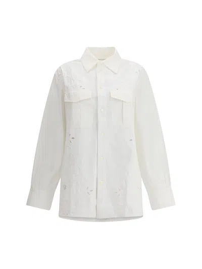Marine Serre Women Sangallo Shirt In White