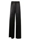 Marine Serre Women's Satin Drawstring Trousers In Black