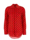 Marine Serre Camicia In Viscosa Rossa