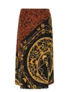 Marine Serre Regenerated Jewellery-print Silk Skirt