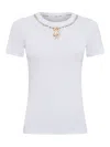 Marine Serre Trompe L Il Jewelry White Jersey Baby Fit T-shirt In White