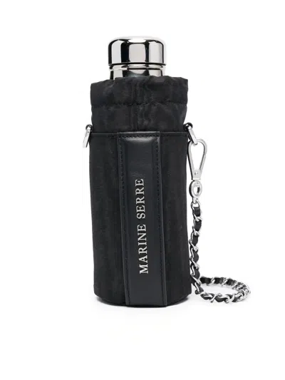 Marine Serre Women Thermoire Bottle And Denim Holder In Black
