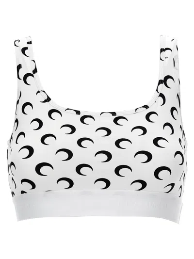 Marine Serre White Printed Scoop Neck Top