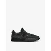 Marine Serre Womens Ms Rise Tyko Leather Low-top Trainers Blac In Black