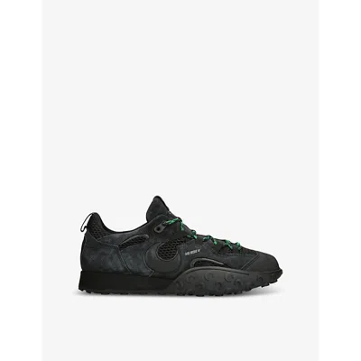 Marine Serre Womens Ms Rise Tyko Leather Low-top Trainers Blac In Black