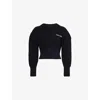 Marine Serre Navy Blue Sailor-collar Sweater In Black