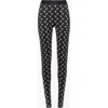 Marine Serre Womens  Moon-print Stirrup-cuff Recycled Stretch-jersey Leggings In It99 Inverse Tan