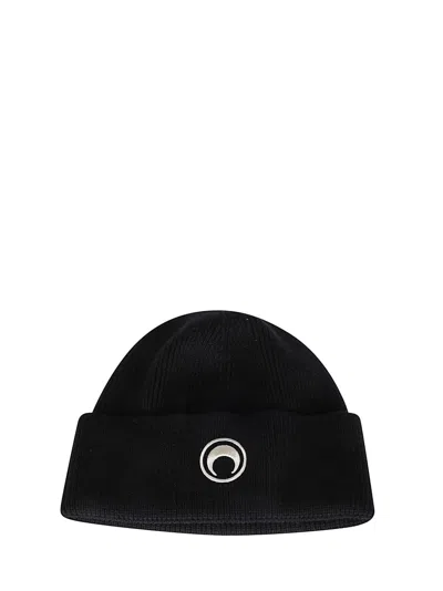 MARINE SERRE WOOL BEANIE WITH CLASSIC KNIT TEXTURE