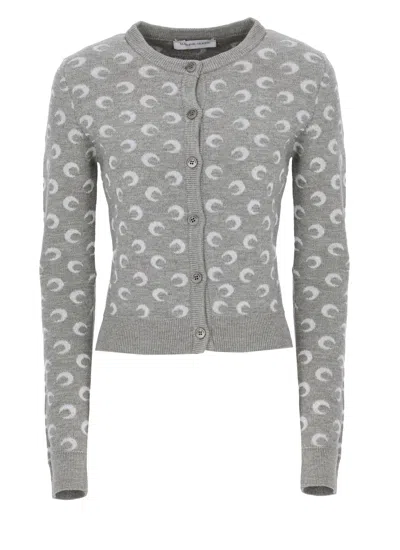 MARINE SERRE WOOL CARDIGAN