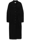Marine Serre Wool Coat In Black