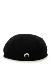 Marine Serre Wool Logo Beret Hat In Pattern