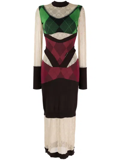 MARINE SERRE MARINE SERRE WOOL LONG DRESS