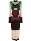 Marine Serre Wool Long Dress