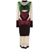 Marine Serre Wool Long Dress