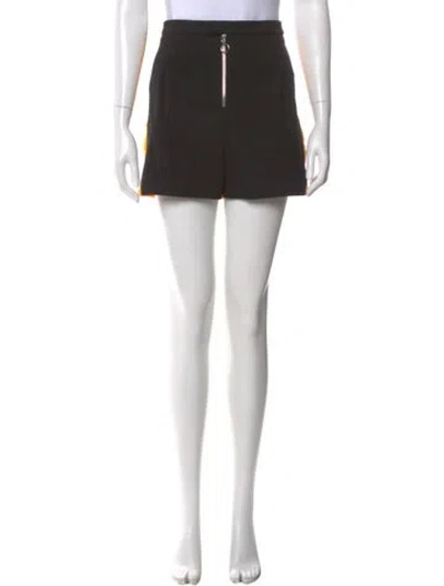 Pre-owned Marine Serre Wool Mini Shorts In Black