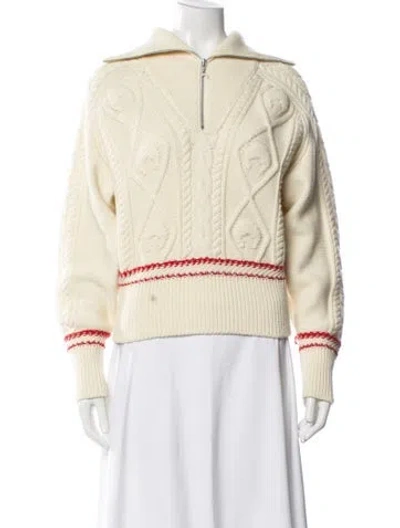 Pre-owned Marine Serre Wool Patterned Sweater In Neutral