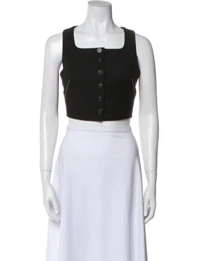 Pre-owned Marine Serre Wool Vest In Black