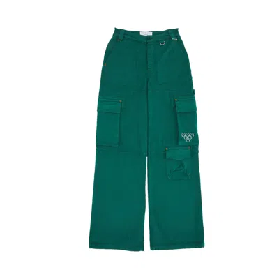 Pre-owned Marine Serre Workwear Pants 'evergreen' | Women's Size Xs