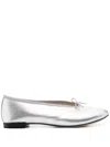 Marine Serre Silver Repetto Edition Lilouh Soft Nappa Ballerina Flats In Silver