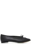 Marine Serre Black Repetto Edition Lilouh Soft Nappa Ballerina Flats In Black