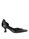 Marine Serre Black Slip-on Shoe With Gold Logo Plaque
