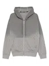 Marine Serre Gray Faded Moon Sleeve Hoodie In Gray