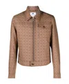 Marine Serre Zip-up Printed Jacket In Brown