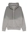 Marine Serre Gray Faded Moon Sleeve Hoodie In Gray