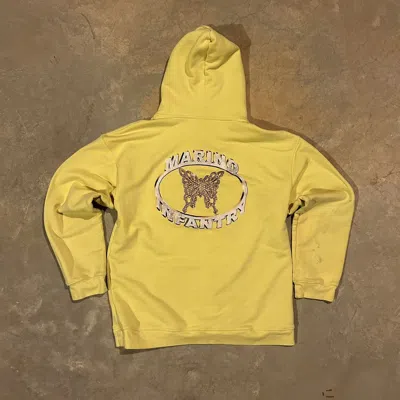 Pre-owned Marino Infantry X Emckal Bling Butterfly Hoodie In Yellow