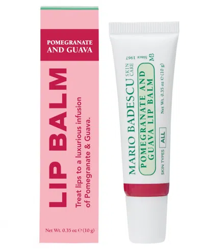 Mario Badescu Pomegranate And Guava Lip Balm, 0.5 Oz. In Transparent