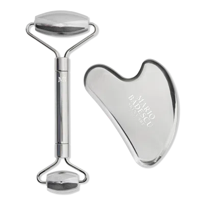 Mario Badescu Stainless Steel Facial Roller And Gua Sha Set