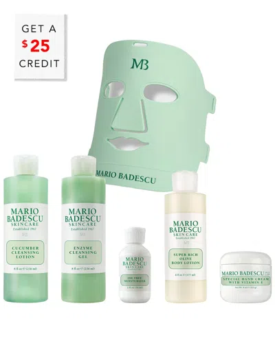 Mario Badescu Unisex Led Therapy Mask & Mb Favorites Kit With $25 Credit In Transparent