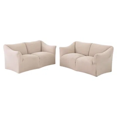 Pre-owned Mario Bellini 1970s  For Cassina Tentazione 685 Loveseat Sofa 2x Avail In Beige